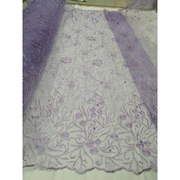 Kain Tile Akar Mutiara/Sorousky/Tile Akar/Bahan Kebaya