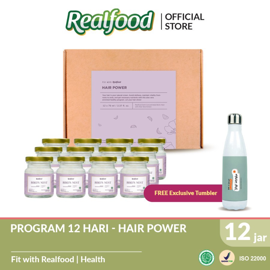 

Realfood Trial Hair Power isi 12 Jar Minuman Sarang Burung Walet