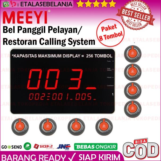 Promo Bel Meja Restoran 1 Display dan 8 Call Button - MEEYI Y-G10-C x Y-V1