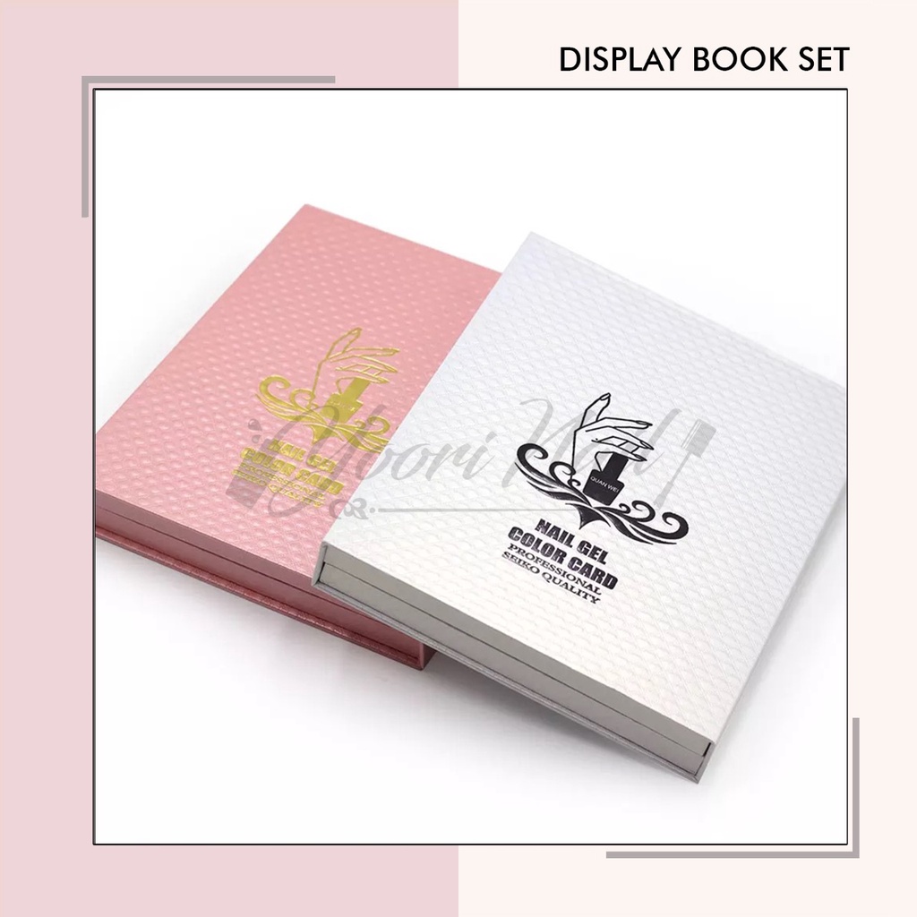 Display book 120 warna set free kuku palsu buku pajangan kutek color chart nail art