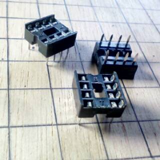 Socket IC DIP 8 Kaki Pin Aesi Dudukan Tempat Slot IC Female 2 Baris