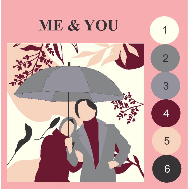 

Paint By Number Kit [Me&You] Kanvas 20x20cm