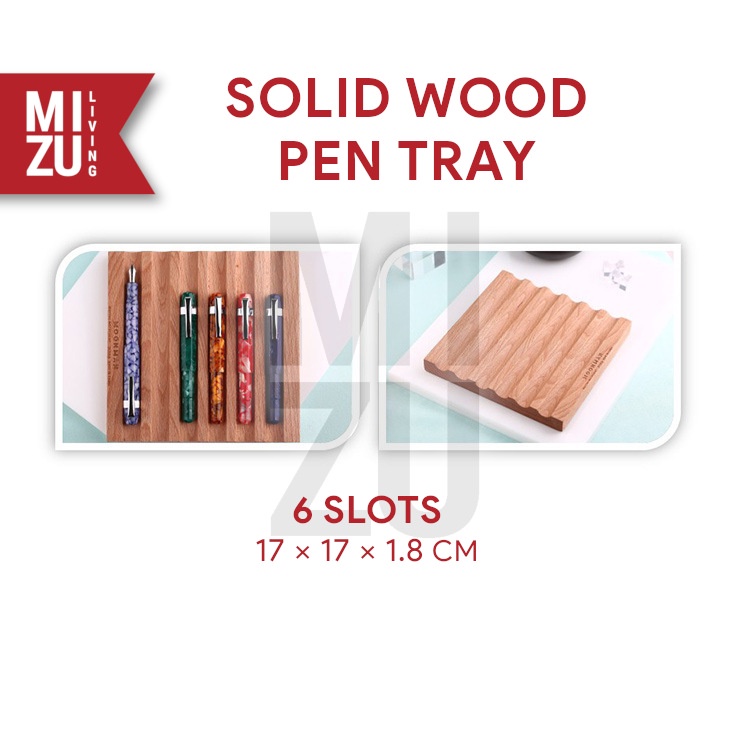 MOONMAN Solid Wood Pen Tray Pen Holder Tatakan Kayu Penyimpanan Fountain Pen