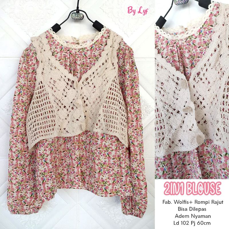 Blus Rompi Rajut Import