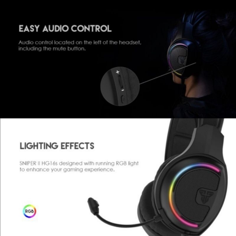 Fantech HG16s Sniper USB RGB Gaming Headset 7.1 Virtual surround