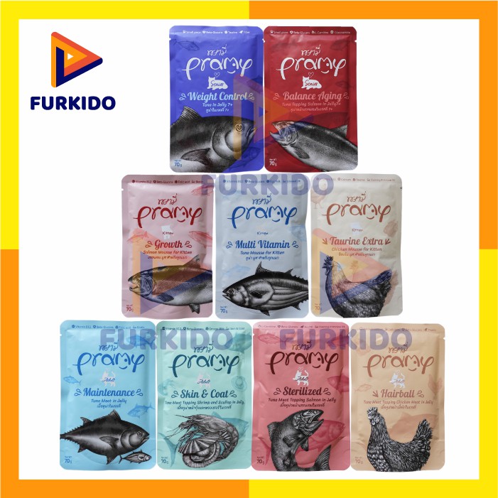 Pramy Cat Wet Food Pouch 70 Gram / Makanan Basah Kucing