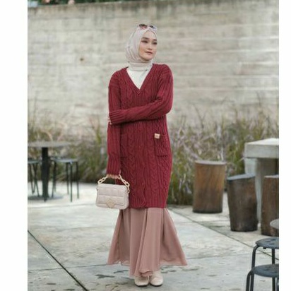 LONG CABLE CARDI/LONG CARDIGAN/CARDIGAN MADANARA