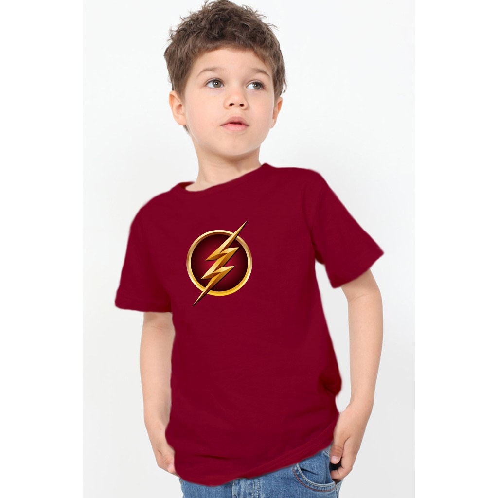 YOURSTYLE1119 - KAOS FLASH / KAOS ANAK FLASH LOGO / SUPER HERO / CNY /KAOS ANAK KATUN 24S