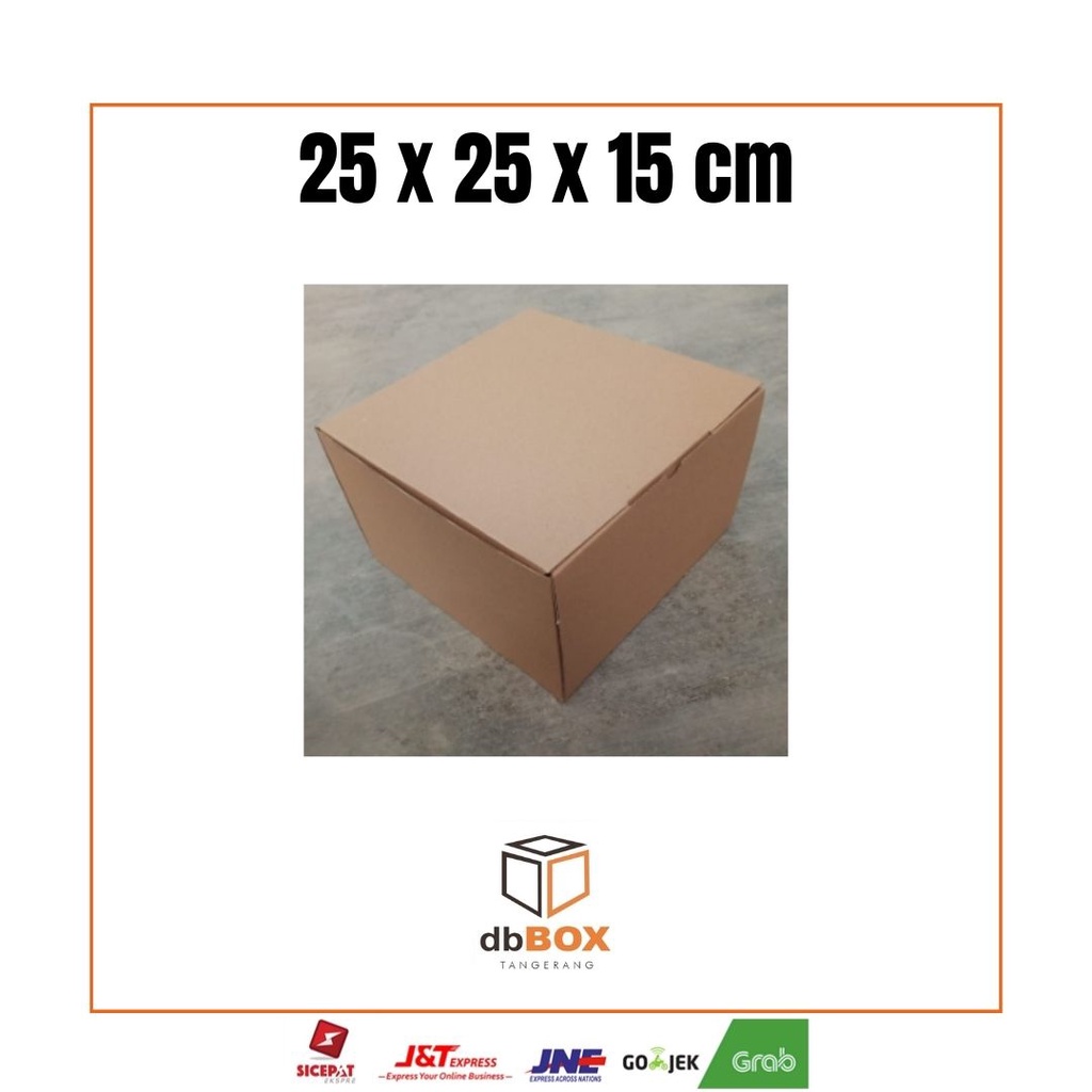 

Kardus 25x25x15 cm | Box Die Cut dan Easy Usage | Box Kue Tart | Box Aksesoris | Box Pizza