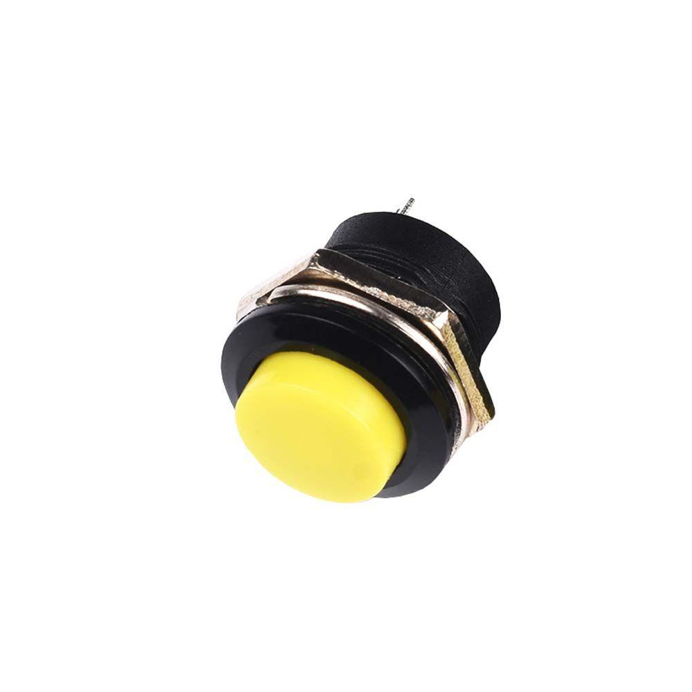 [Elegan] Putaran Tombol Tekan 16mm R13-507 Plastik Momentary Self Reset Momentary Push Button Switch Komponen Elektronik Kontak Listrik Saklar Power Button Switch