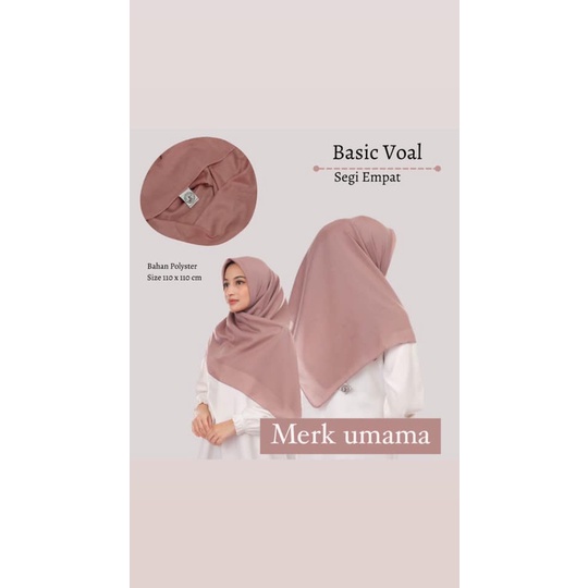 kerudung segi empat polos umama