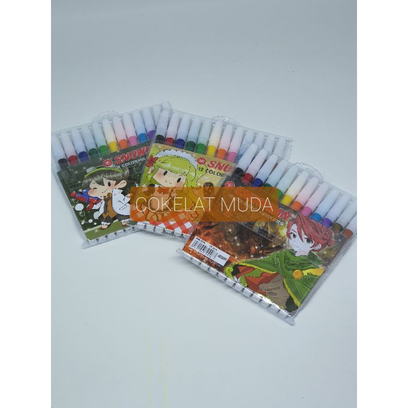 

Spidol Warna Snowman Isi 12 (Set)