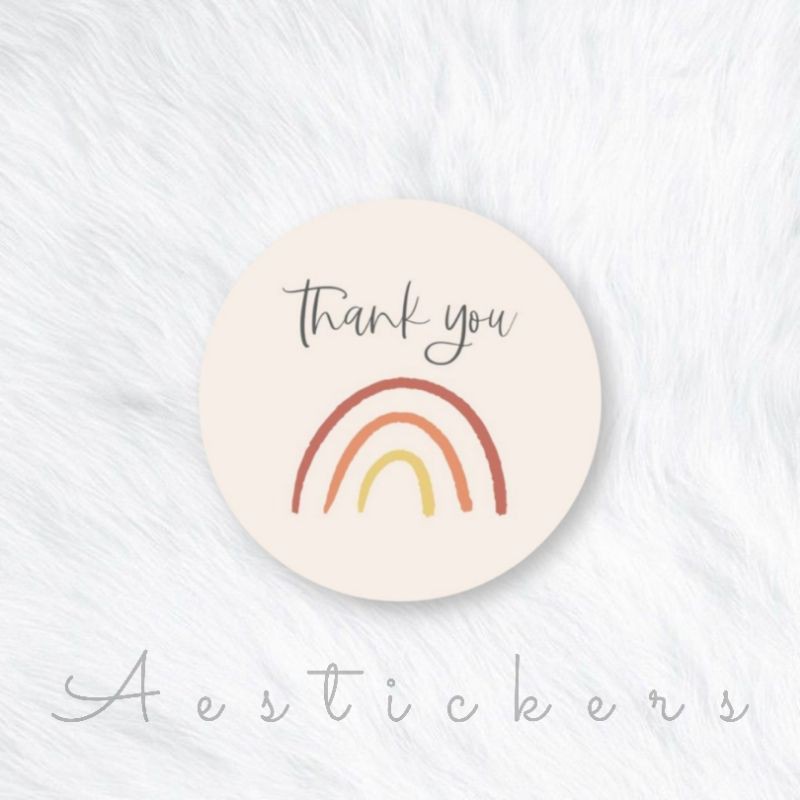 THANK YOU STICKER LABEL STIKER TERIMA KASIH UKURAN 5 CM UNTUK PACKING PRODUK-PART 16