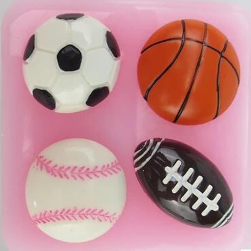 3D Silicone Mold Fondant Cake Decoration - Sport Ball