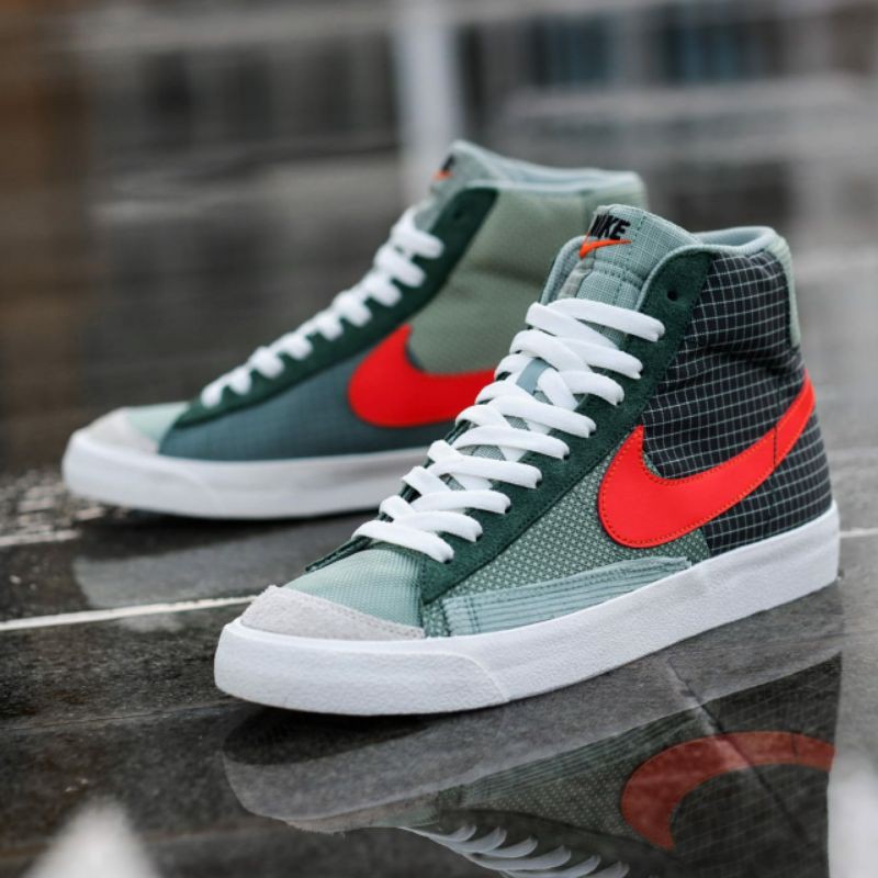 NIKE BLAZER MID 77 PATCH GREEN ORANGE