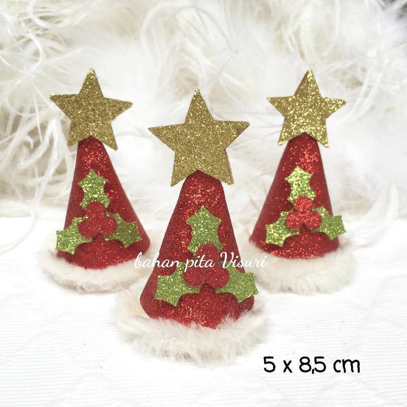 Topi Natal Hias Daun