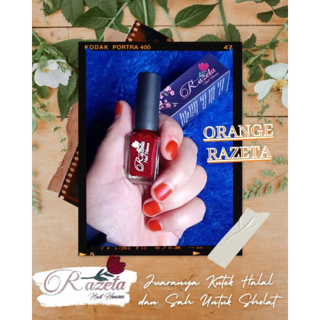 (MASTER STOKIS) PROMO RAZETA NAIL HENNA- HALAL - AWET 3 bulan - No luntur luntur