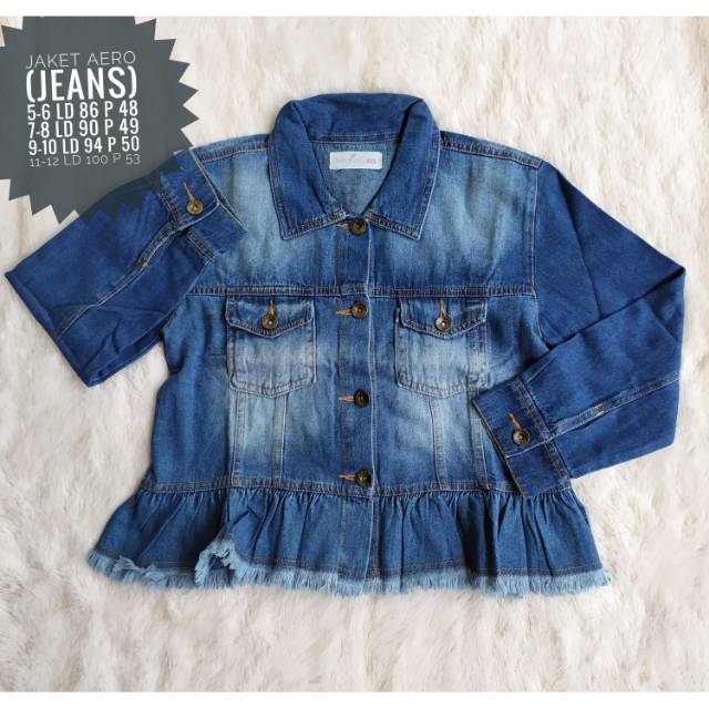 Jaket Jeans Anak Cewek Merk Aero