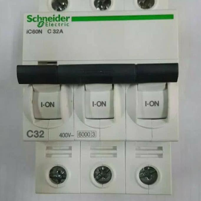 mcb Schneider 3p 32a ic60n c60n c 60 n 32 a