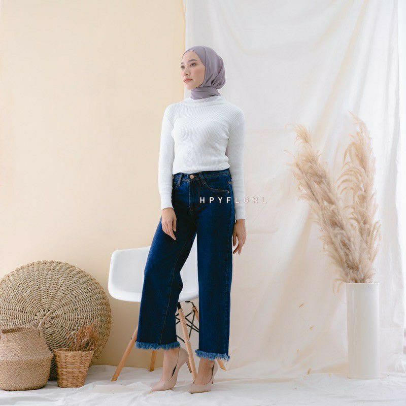 celana jeans wanita//celana panjang jeans//celana panjang KULOT