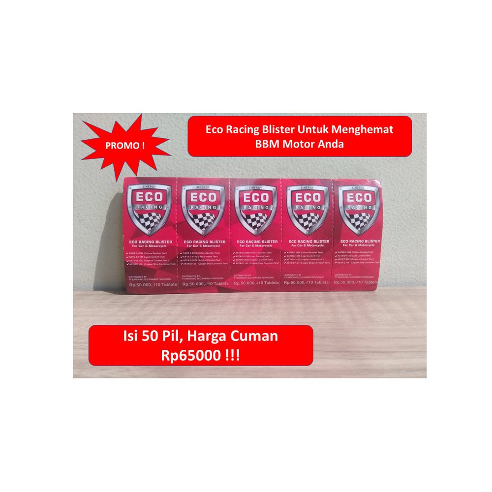 Original Penghemat BBM - Penghemat Bbm Motor Bensin - Eco Racing Motor Original 1 Blister Isi 50