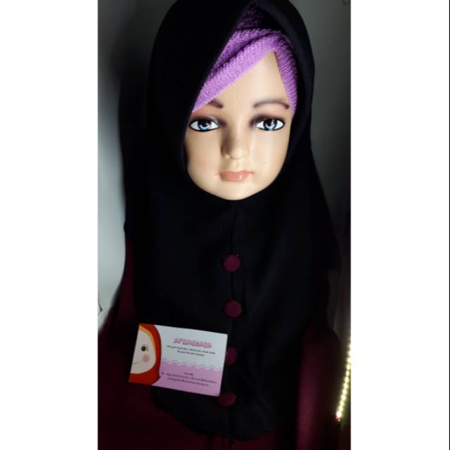 JILBAB ANAK / JILBAB 2 LAYER kancing