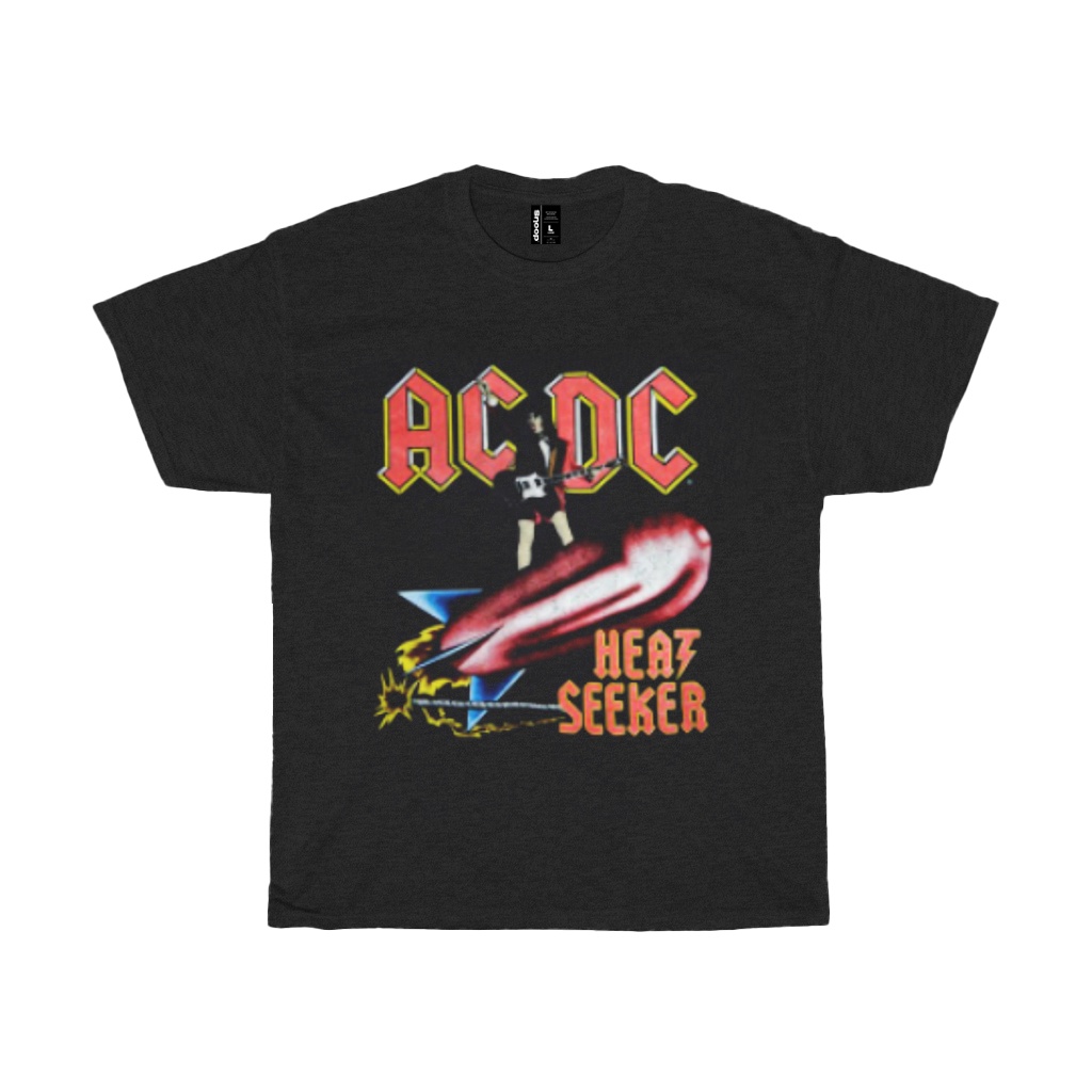 Ready Stock - Acdc T shirt Heatseeker  Vintage Regular Fit Print On Cotton Material