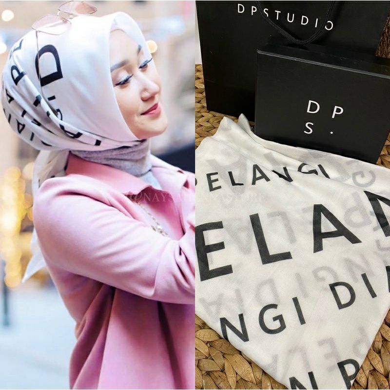 dian pelangi scarf putih