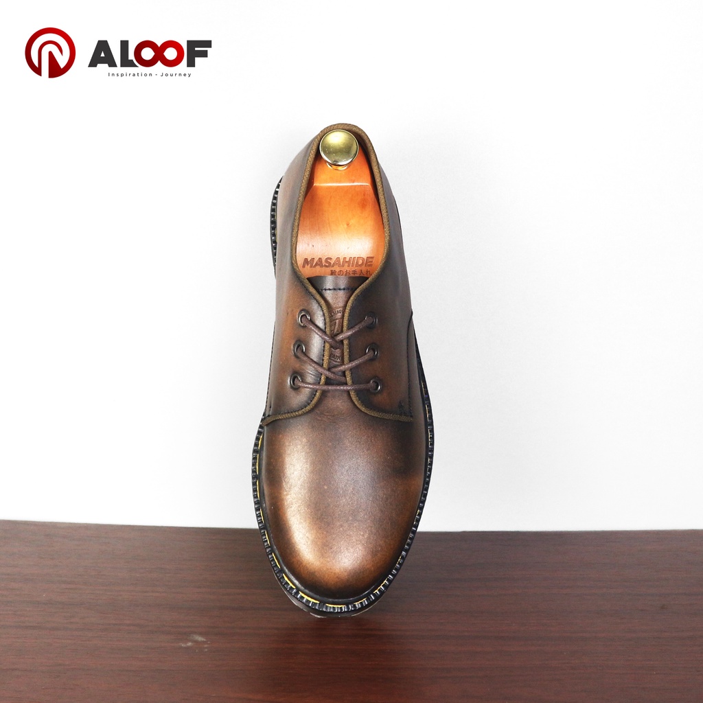 38-45 Aloof DELOW - Sepatu Low Boots Formal Docmart Pria Original Kulit Asli-8
