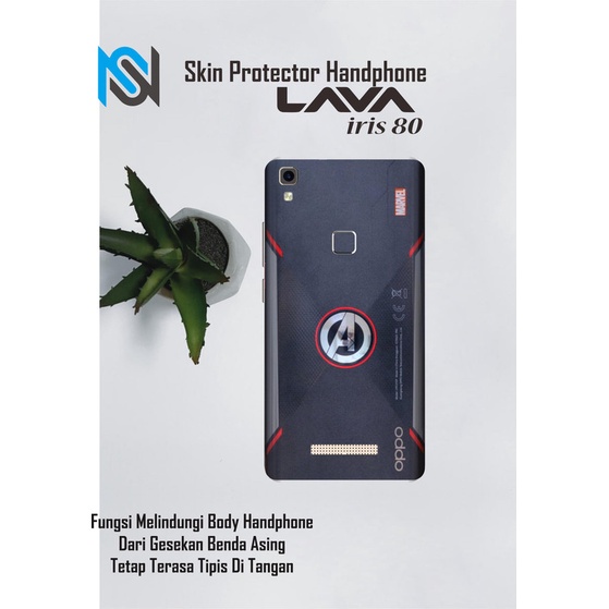 Isi 2pcs Garskin Hp Lava Iris 80 Motif Ave Free Custom Motif (Bisa COD)