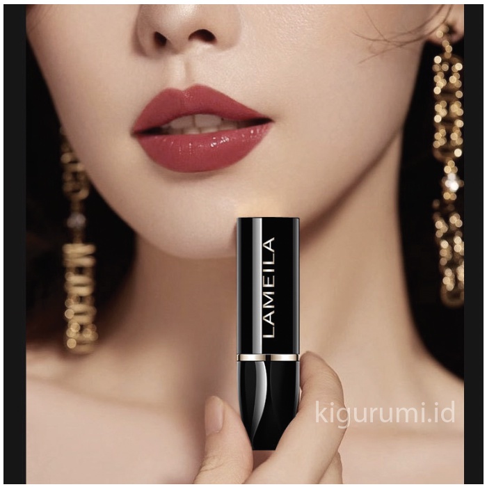 LAMEILA New Gold Black Lipstick Lipstik Matte 4 Warna Memiliki Tekstur Yang Lembut Dan Tidak Kering LA157