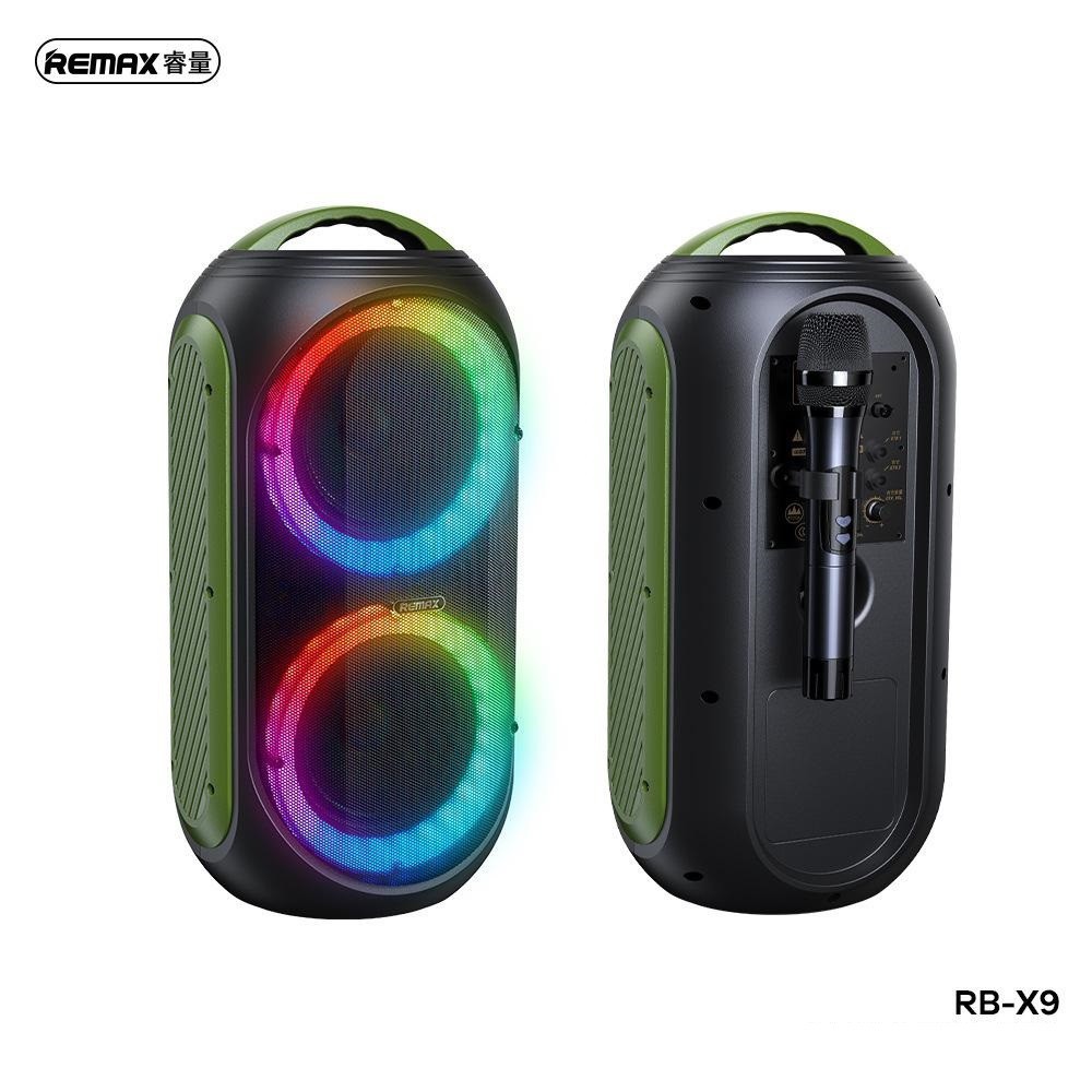 AKN88 - REMAX RB-X9 Speaker Karaoke Outdoor RGB HiFi Portable