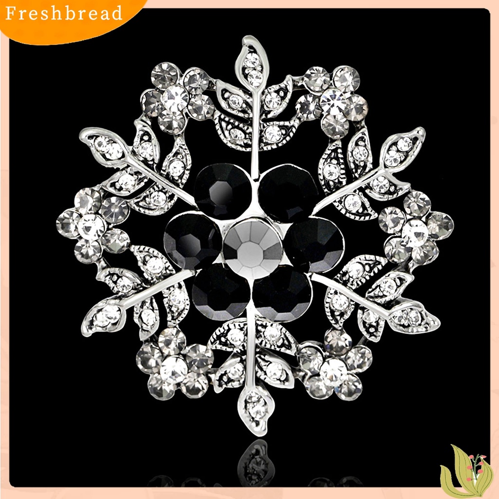 Terlaris Fashion Women Snowflake Floral Circle Rhinestone Brooch Pin Christmas Jewelry