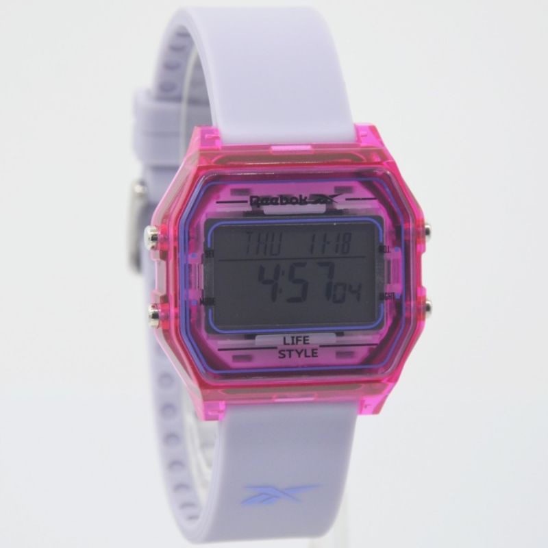 Jam tangan wanita Reebok RV-VNE-U9-PZIP-WT digital original garansi resmi 1 tahun