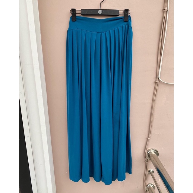 MONZA PRELOVED — Rok Kulot Kaos Lebar Tosca Biru