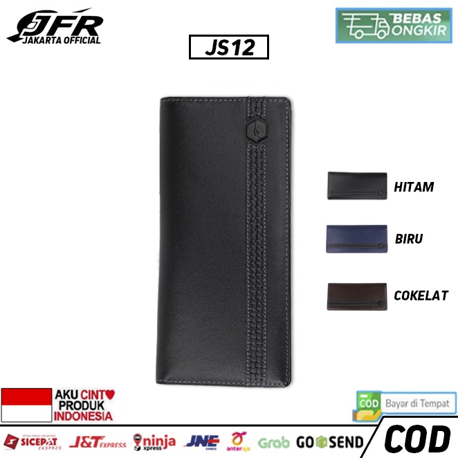 Dompet Panjang Pria Bahan Kulit Sapi Asli Dompet Kulit Asli JFR JS12