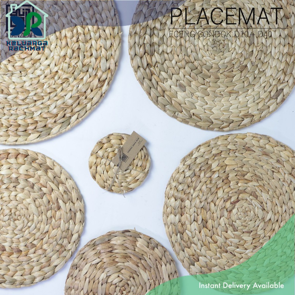 Placemat Eceng Gondok / ALAS PIRING PAJANGAN DINDING ECENG GONDOK