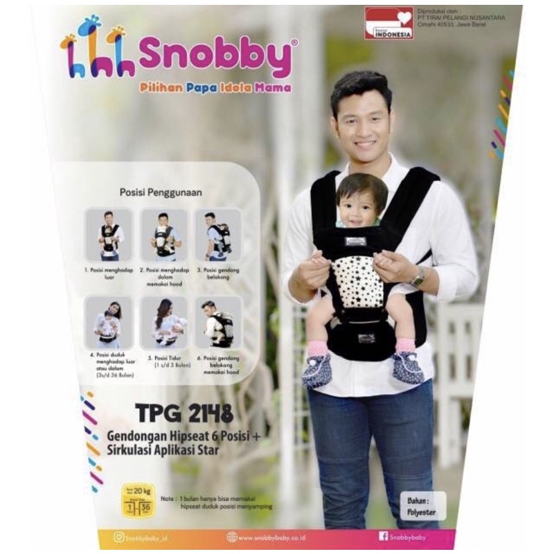 Gendongan Bayi Hipseat gendongan depan bayi gendongan dudukan bayi Snooby