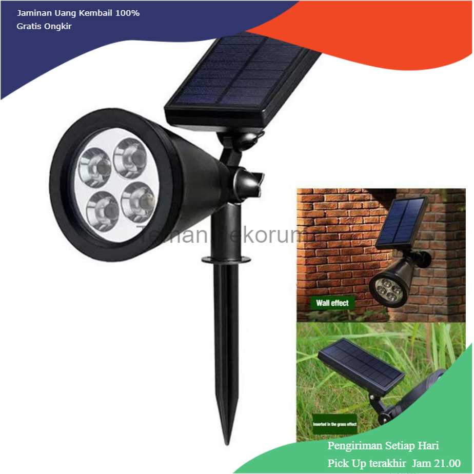 TD-DHA Lampu Taman Energi Solar Panel 4 LED