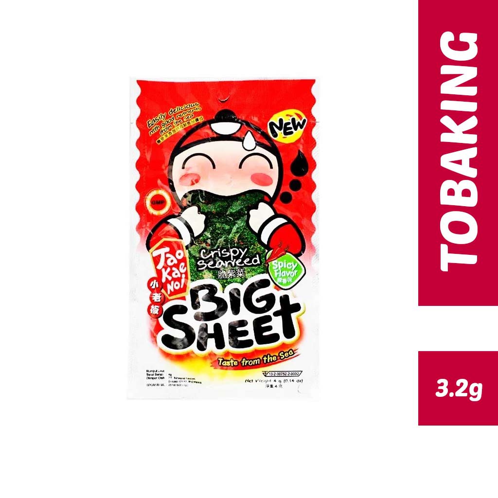 

Tao Kae Noi Big Sheet 4gr Spicy Crispy Seaweed rumput laut