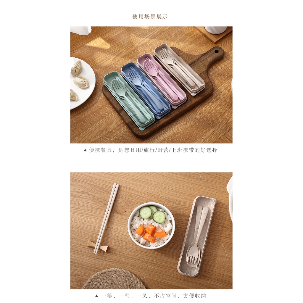 TOKOMUDA COD Sendok garpu sumpit 3IN1 portable sendok travel / peralatan makan portable