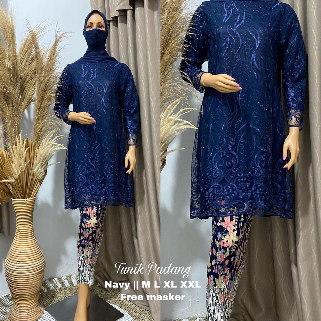 JAN&gt; SET KEBAYA TUNIK REALPICT - TUNIK KEBAYA TULLE BORDIR MUTIARA - TUNIK KEBAYA PESTA KEKINIAN