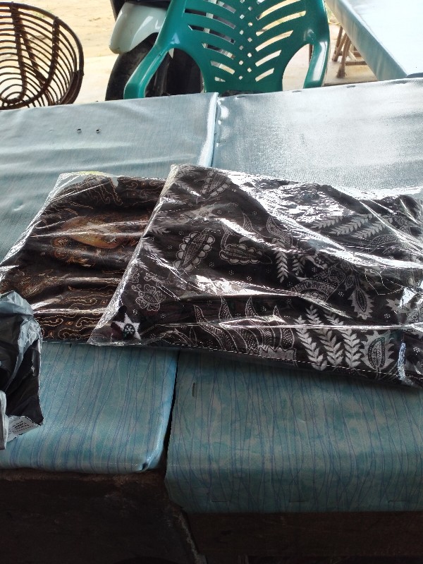 Kemeja Batik Pria Size  M L Xl Xxl Bswart Batik Hrb026 Kenongo Hem Motif Seno Coklat