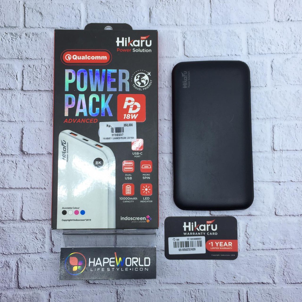 POWER BANK HIKARU PD 18W QUALCOMM