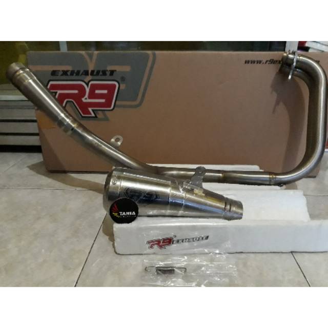 knalpot r9 gp titanium original ninja 250fi fulsystem