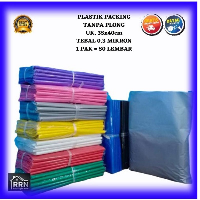 PLASTIK PACKING UK. 35x40 tebal 0,3 mikron isi 50/plastik packing olshop/plastik packing baju