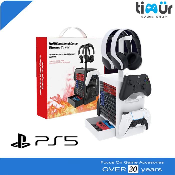 Universal Multifunctional Tempat Rak Kaset Nintendo Xbox One PS4 PS5