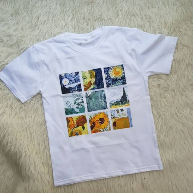 

MilL Kaos Aesthetic Van Gogh Painting Bahan Cotton Lembut