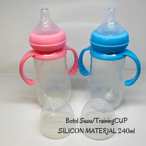 Botol Susu Silicone Sedotan Anak/Training Cup Silicone Wideneck 240ml BPA FREE