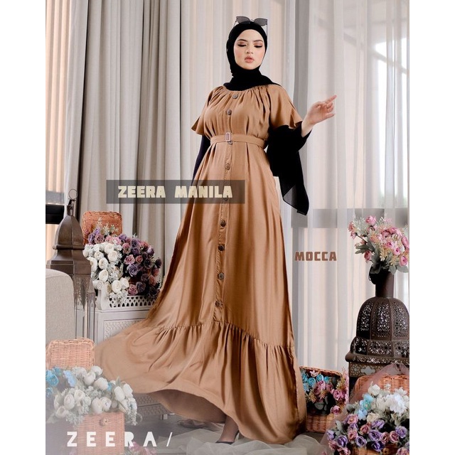 Daster arab ZEERA MANILA Dress Rayon Busui lengan pendek